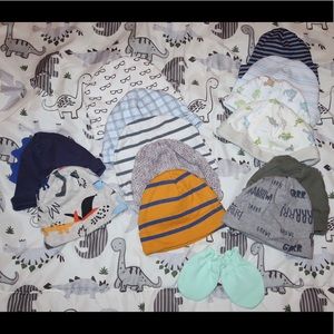Baby boys beanie bundle